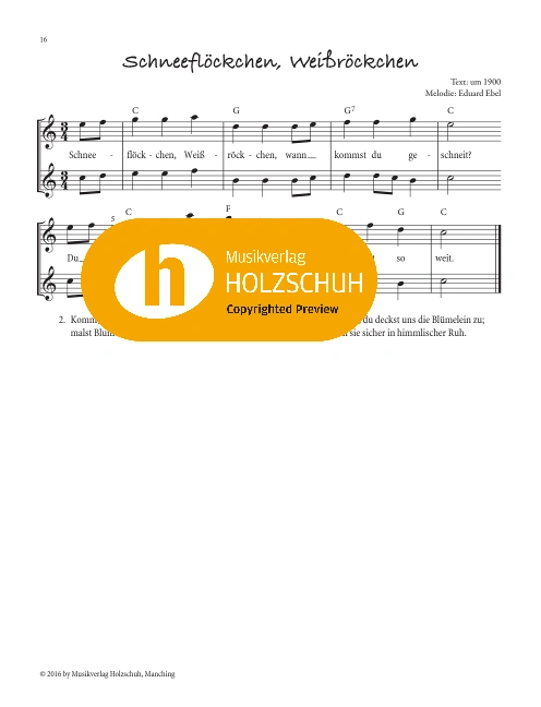 Schneeflöckchen, Weißröckchen